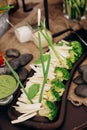 variety vegetables sliced buffet healthy fast food Royalty Free Stock Photo